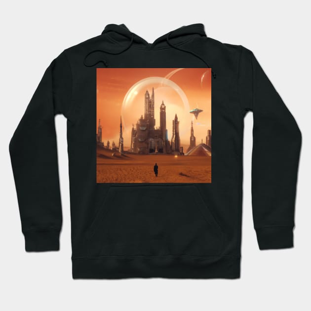 alien city Hoodie by ElectricPeacock